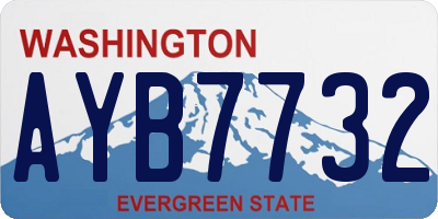 WA license plate AYB7732