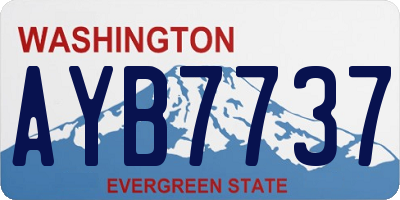 WA license plate AYB7737