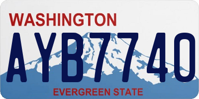 WA license plate AYB7740