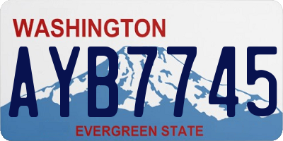 WA license plate AYB7745