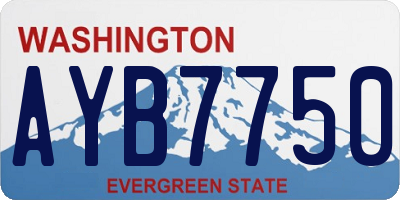 WA license plate AYB7750