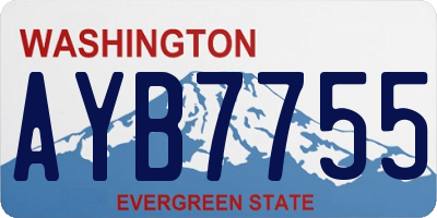 WA license plate AYB7755