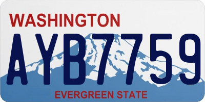WA license plate AYB7759