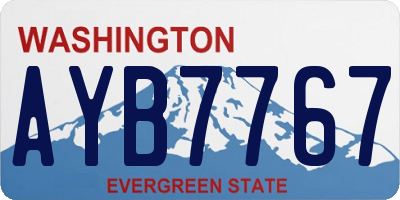 WA license plate AYB7767