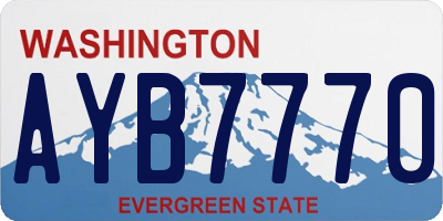 WA license plate AYB7770