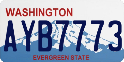 WA license plate AYB7773
