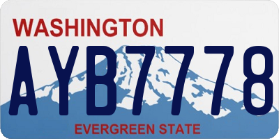 WA license plate AYB7778
