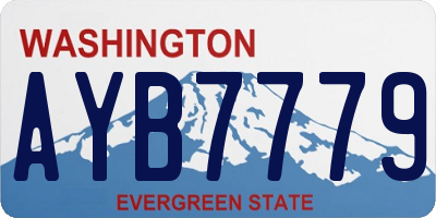 WA license plate AYB7779