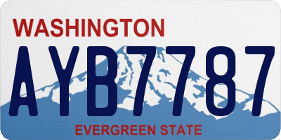 WA license plate AYB7787