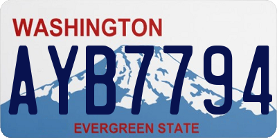 WA license plate AYB7794