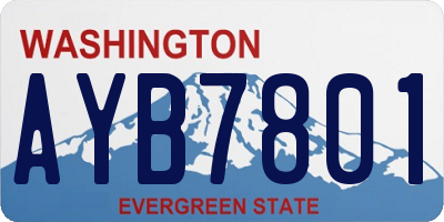 WA license plate AYB7801