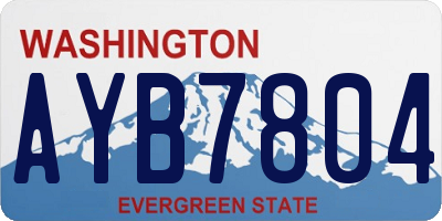 WA license plate AYB7804