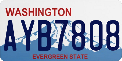 WA license plate AYB7808