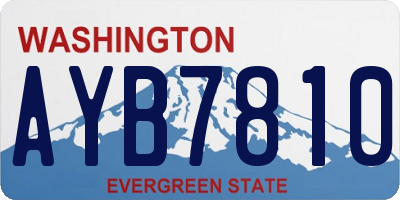 WA license plate AYB7810