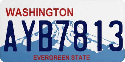 WA license plate AYB7813