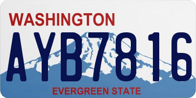 WA license plate AYB7816