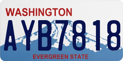 WA license plate AYB7818