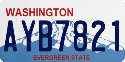 WA license plate AYB7821