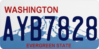 WA license plate AYB7828