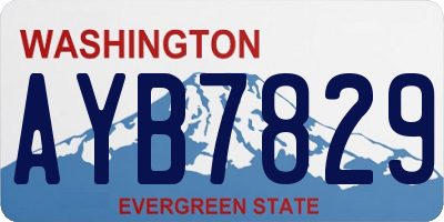 WA license plate AYB7829