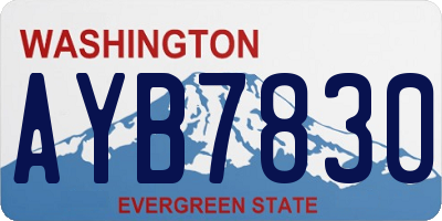 WA license plate AYB7830