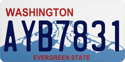 WA license plate AYB7831