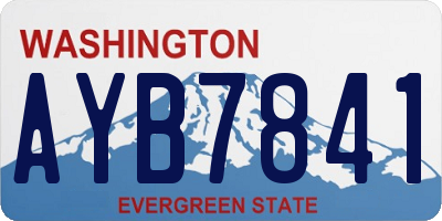 WA license plate AYB7841