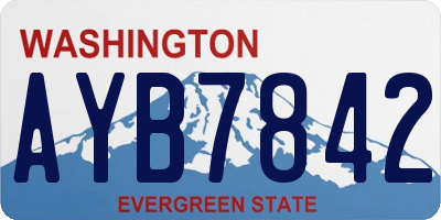 WA license plate AYB7842
