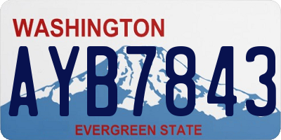 WA license plate AYB7843