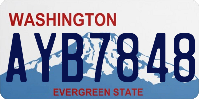 WA license plate AYB7848