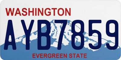 WA license plate AYB7859