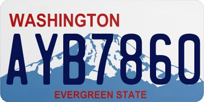 WA license plate AYB7860