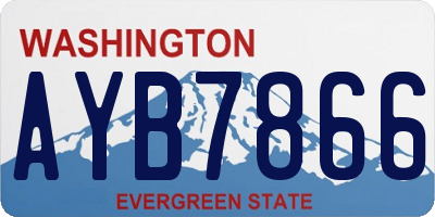 WA license plate AYB7866