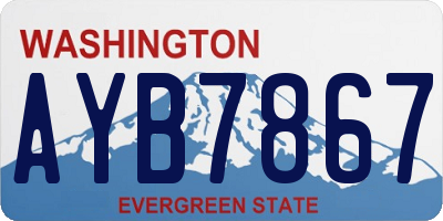 WA license plate AYB7867