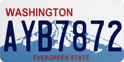 WA license plate AYB7872