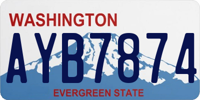 WA license plate AYB7874