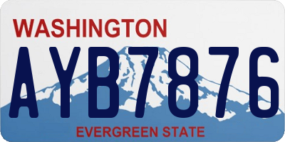 WA license plate AYB7876