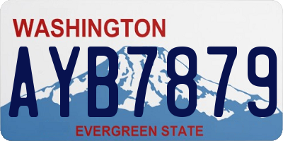 WA license plate AYB7879