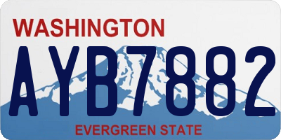 WA license plate AYB7882