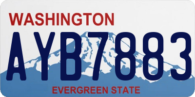 WA license plate AYB7883
