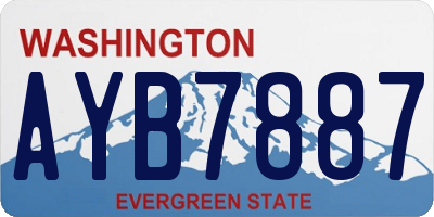 WA license plate AYB7887