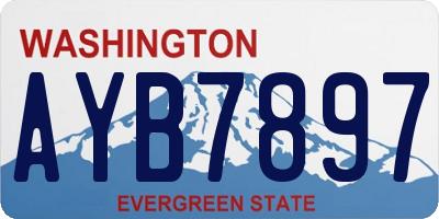WA license plate AYB7897