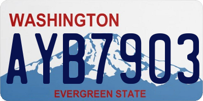 WA license plate AYB7903