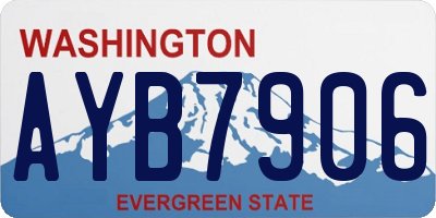 WA license plate AYB7906