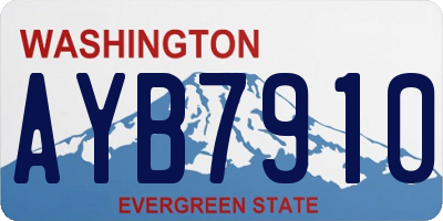 WA license plate AYB7910
