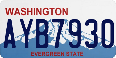 WA license plate AYB7930