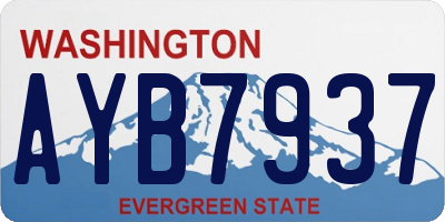 WA license plate AYB7937