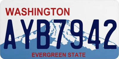 WA license plate AYB7942