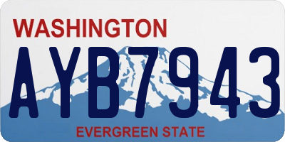 WA license plate AYB7943
