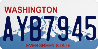 WA license plate AYB7945